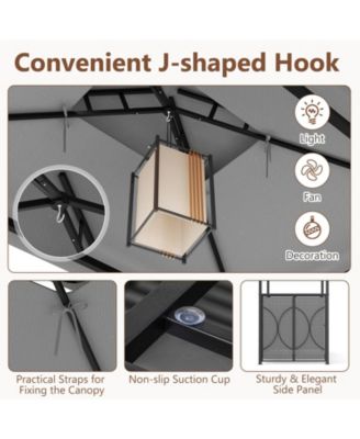6.5 x 4 x 8 ft Grill Gazebo Set with Bar Table and Stools