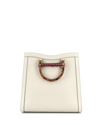 Large Diana NM Bamboo Handle Tote Printed Leather