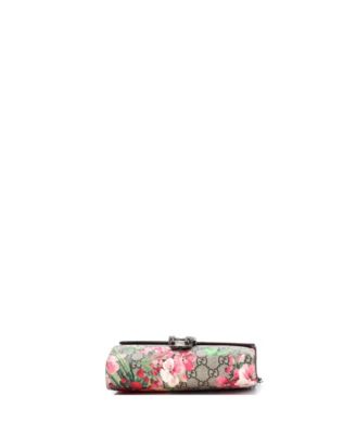 Small Dionysus Chain Wallet Blooms Print GG Coated Canvas