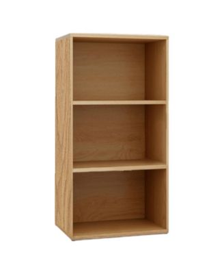 3-Cube Storage Bookcase with Adjustable Shelves