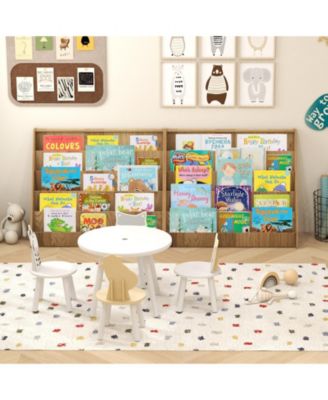 5 Tier Kids Bookshelf with Deep Compartments and Stable Design