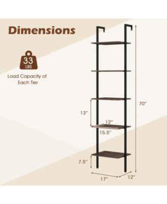 Wall Mounted Ladder Shelf with Anti Tipping Safety Kits