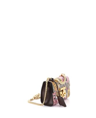 Small Padlock Shoulder Bag Bengal Print GG Coated Canvas