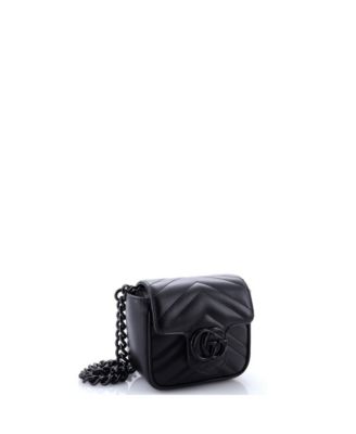 Mini GG Marmont Flap Belt Bag Matelasse Leather