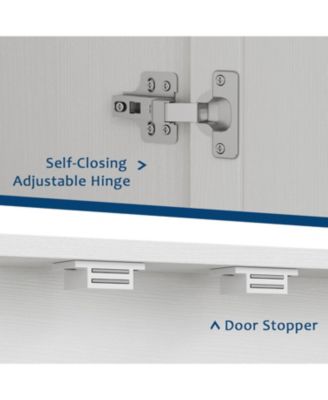 Farmhouse Kitchen Pantry Cabinet, 71" Tall Wood Pantry Storage Cabinet with 4 Doors & Adjustable Shelves, Freestanding Cupboard for Dining Room