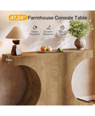 41.3'' Console Table with C-Shaped Legs, Farmhouse Wooden Entryway Table