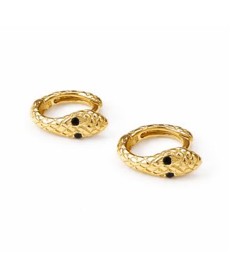 Rebl Jewelry women Snake Hoop Earrings - Gold 40$