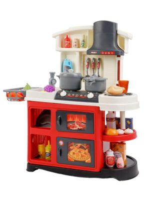 52-Piece Kitchen Playset with Realistic Water Spray and Light-Up Sound Stove