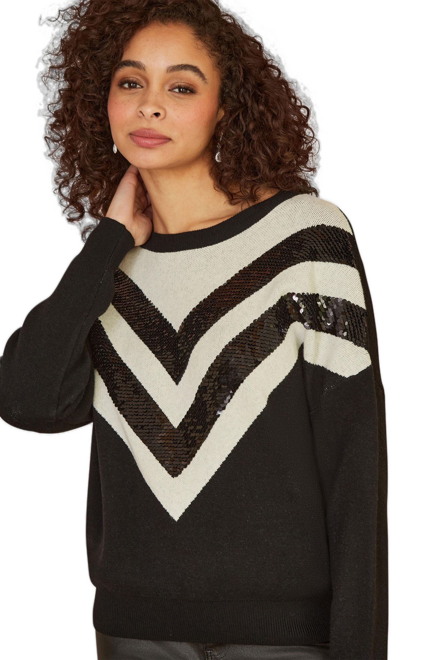 Women's Sequin Embellished Knitted Jumper