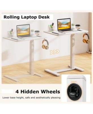 Height Adjustable Mobile Standing Desk Overbed Table