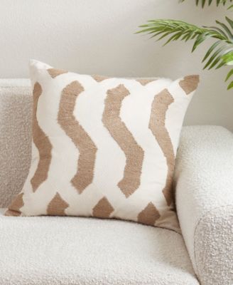 Textured Jute Stripe Decorative Pillow, 20" x 20"