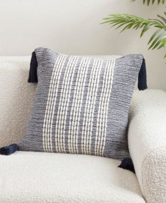 Woven Stripe Decorative Pillow, 18" x 18"