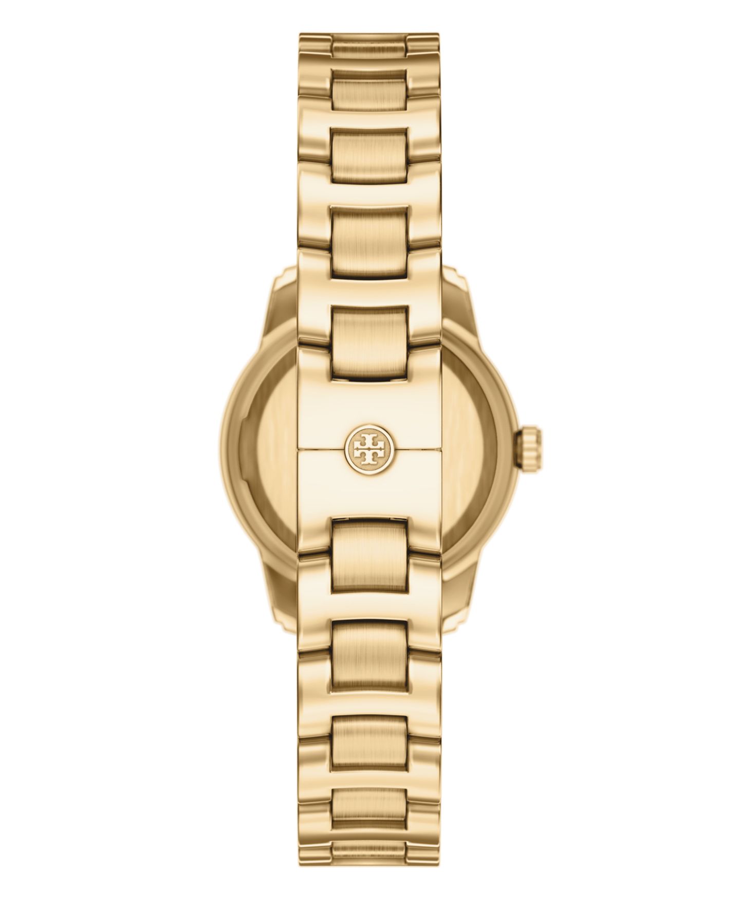 Женские часы Tory Burch The Miller Round Small Quartz Three-Hand Gold Stainless Steel Watch, 28mm — фото 3