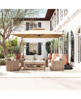 10 ft. Square Cantilever Umbrella with Center Pole (Base Not Included)