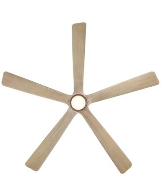 60" Casa Vieja Hex Oak LED Ceiling Fan with Remote