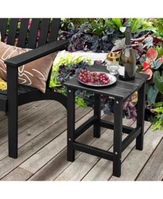 14 Inch Square Outdoor Adirondack Side Table Weather Resistant