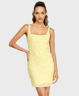 Juniors' Square Neck Mini Dress