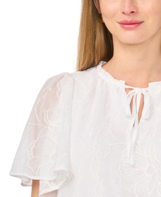 Women's Tie-Neck Princess-Sleeve Blouse
