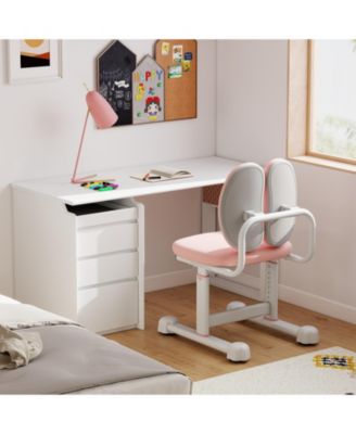 Kids Desk Chair with Double Back Support and Adjustable Height