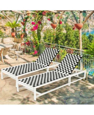 Patio Adjustable Reclining Lounge Chair for Garden and Deck