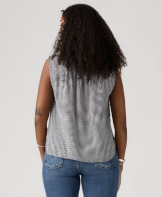 Women's Point Collar Relaxed-Fit Top