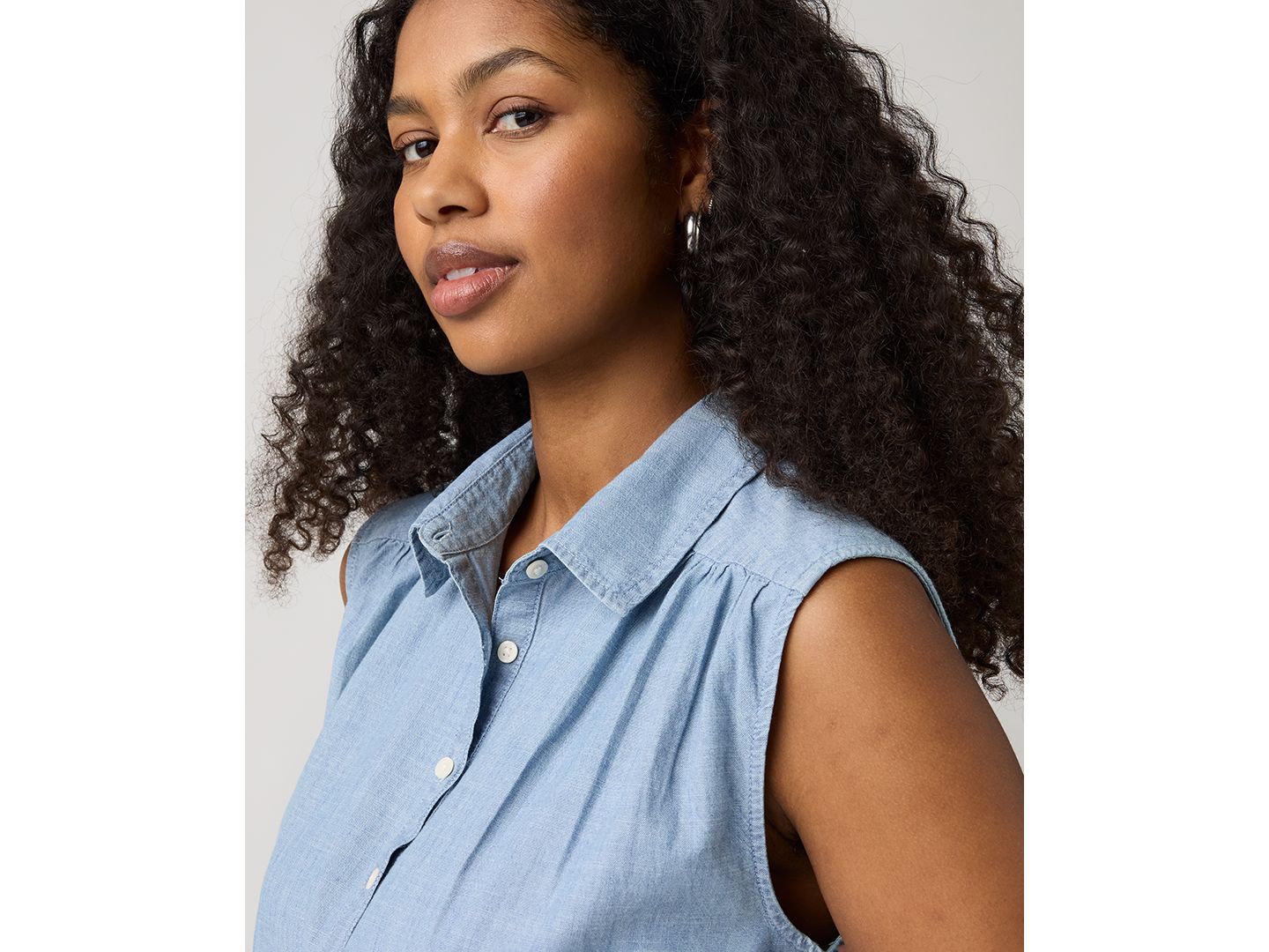 Женский топ Levi's Londynn Point Collar Relaxed-Fit Top, цвет: Alternate Fin — фото 3
