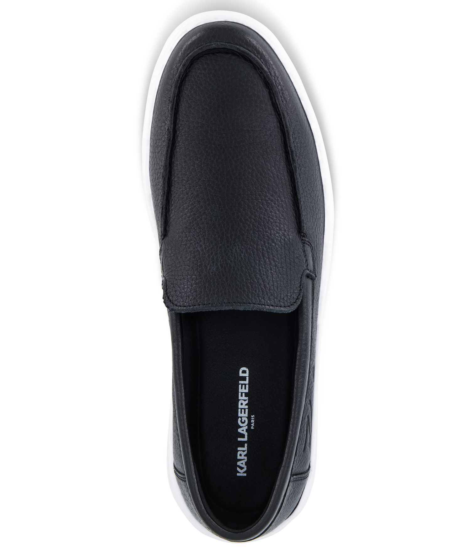 Мужские туфли KARL LAGERFELD PARIS Karl Lagerfeld Venetian Slip-On Boat, цвет: Чёрный — фото 4