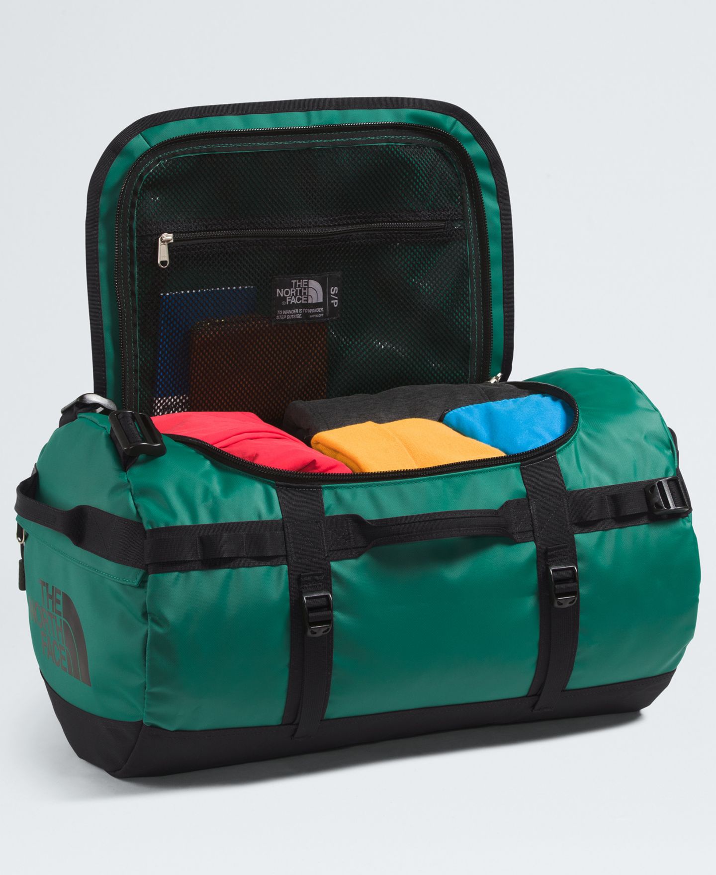 Мужская сумка The North Face Base Camp Duffel —S, цвет: Вечнозелёный / Чёрный — фото 3