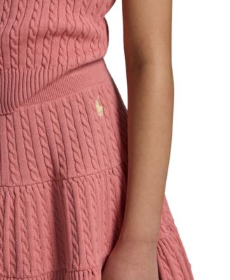 Girls' 7-16 Mini-Cable Tiered Skirt