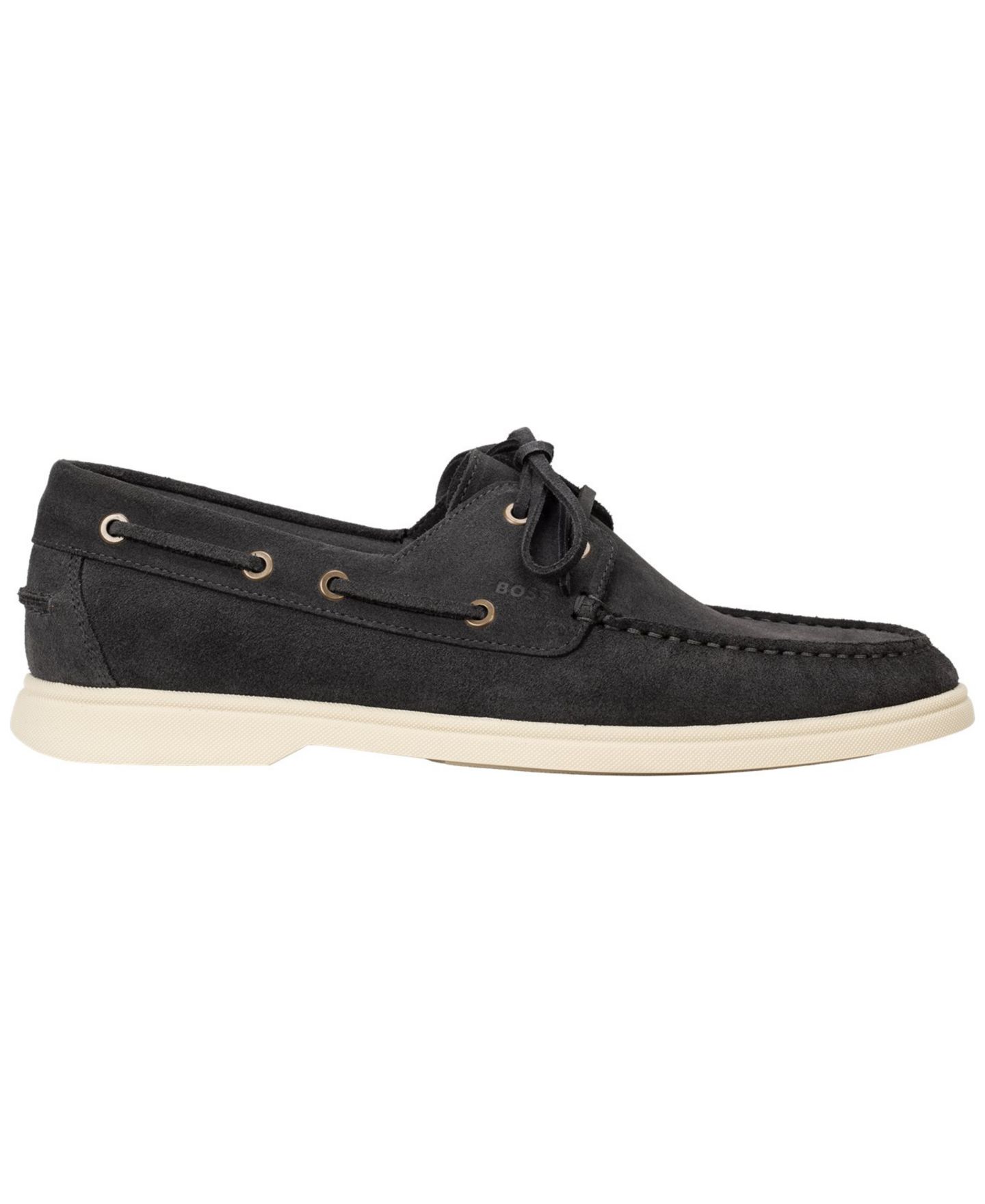 Мужские туфли Hugo Boss Sienne Slip-On Boat, цвет: Тёмный серый — фото 1