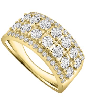 Men's Diamond (2 ct. t.w.) Band Ring in 10k Yellow Gold