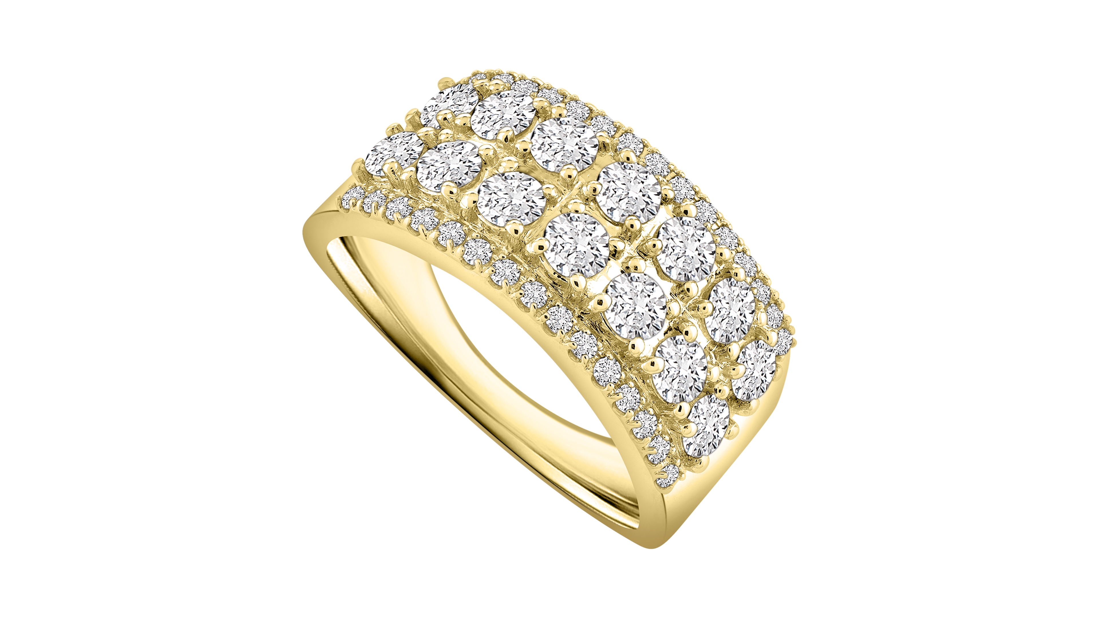 Macy's Men's Diamond (2 ct. t.w.) Band Ring in 10k Yellow Gold
