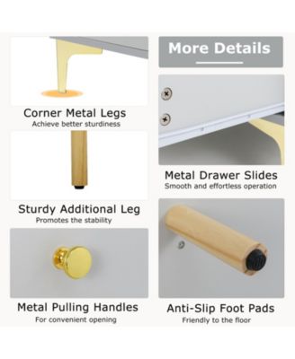 TV Stand with Storage Compartments and Drawers for 55 in TVs