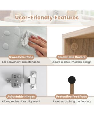 Modern TV Stand for TVs up to 80 in with Cabinets and Shelves