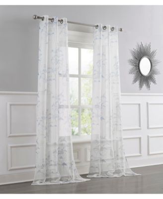 Jessica 2-Pack Linen Textured Metallic Light Filtering Grommet Curtain Panel Pair 38" x 84"