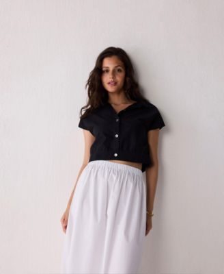 Women's Oversized Crop Shirt