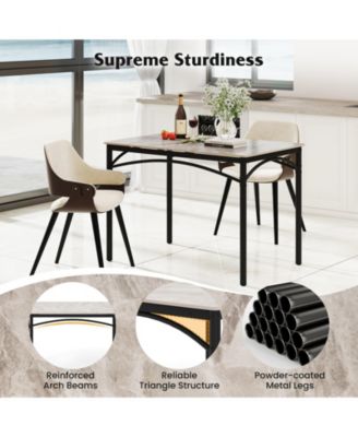 Rectangular Modern Sintered Stone Dining Table for Four