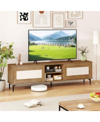 TV Stand for TVs up to 70 in with Fluted Front Design