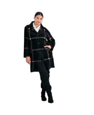 Plus Size Gigi Check Sweater Coat