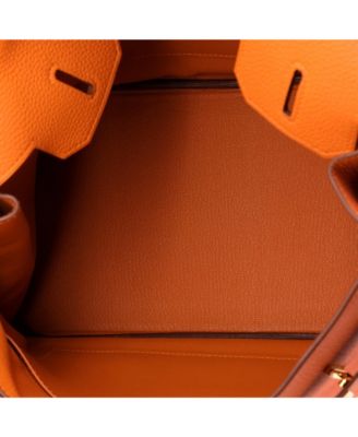 Birkin 30 Handbag Orange Togo with Gold Hardware