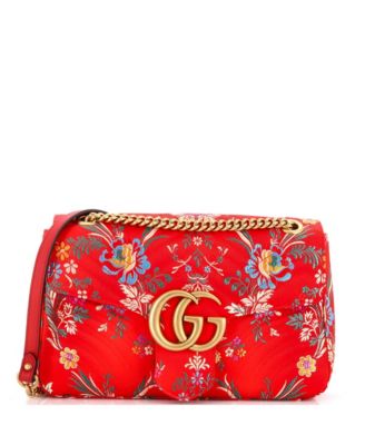 Medium GG Marmont Flap Bag Matelasse Floral Jacquard