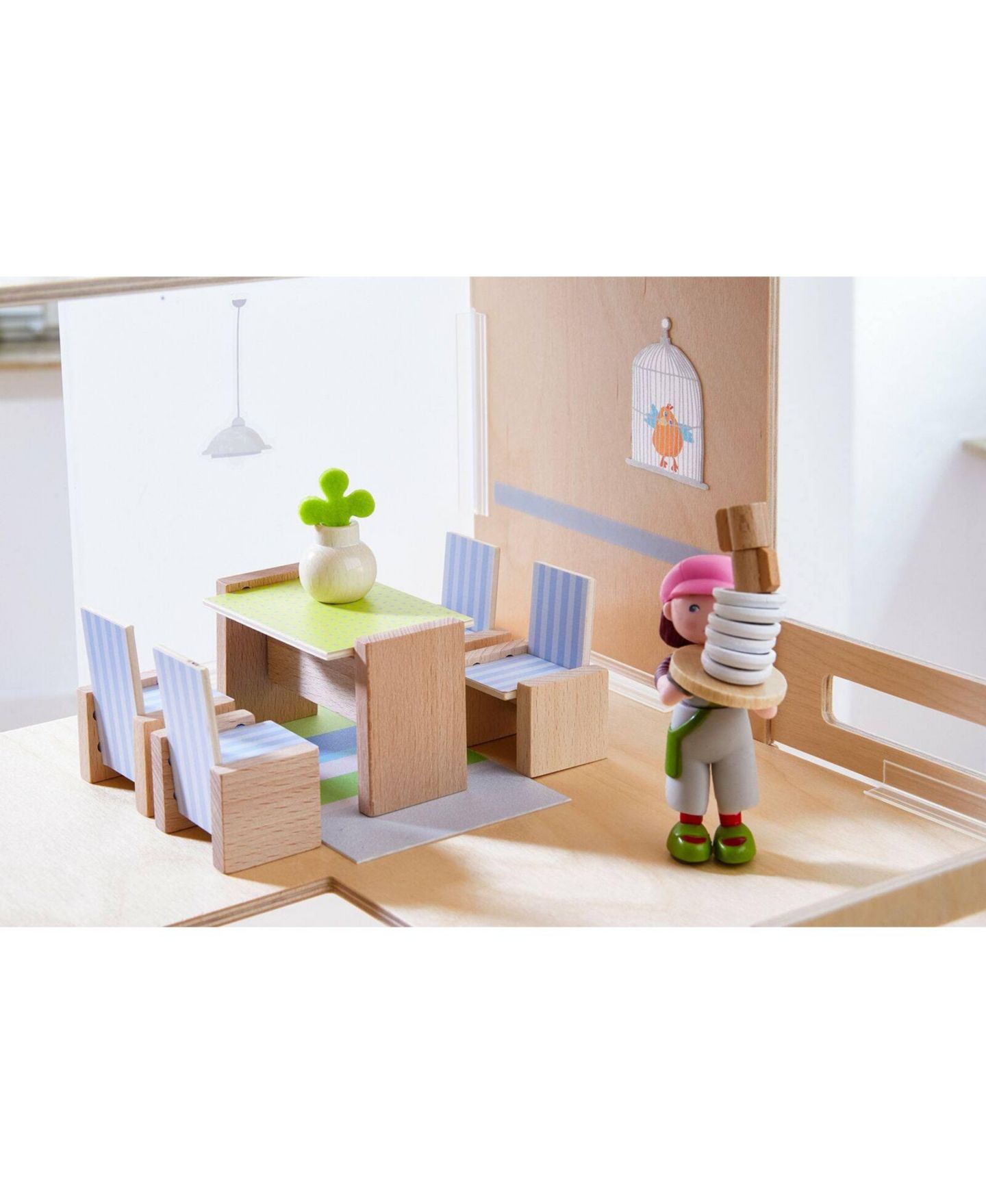 Деревянный набор мебели для столовой Haba Little Friends, 5 предметов, от 3 лет, цвет: Натуральный — фото 3