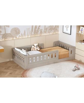 Wood Platform Bed Guardrail