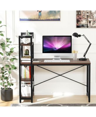 47.5 Inch Writing Study Computer Desk with 4-Tier Shelves