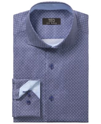 Ted Baker Men's Round Cuff Slim Fit Dress Shirt