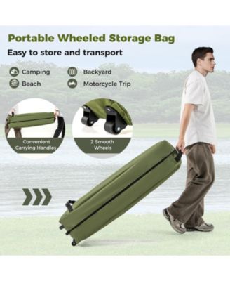 Foldable Two Person Camping Cot Tent with Wheeled Carry Bag