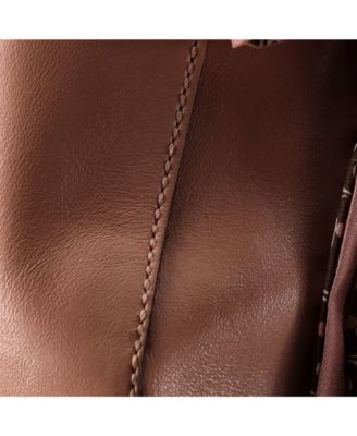 Small FF Handle Tote Leather