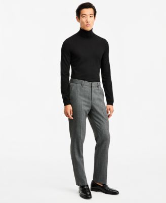 Men's Modern-Fit Herringbone Suit Pants