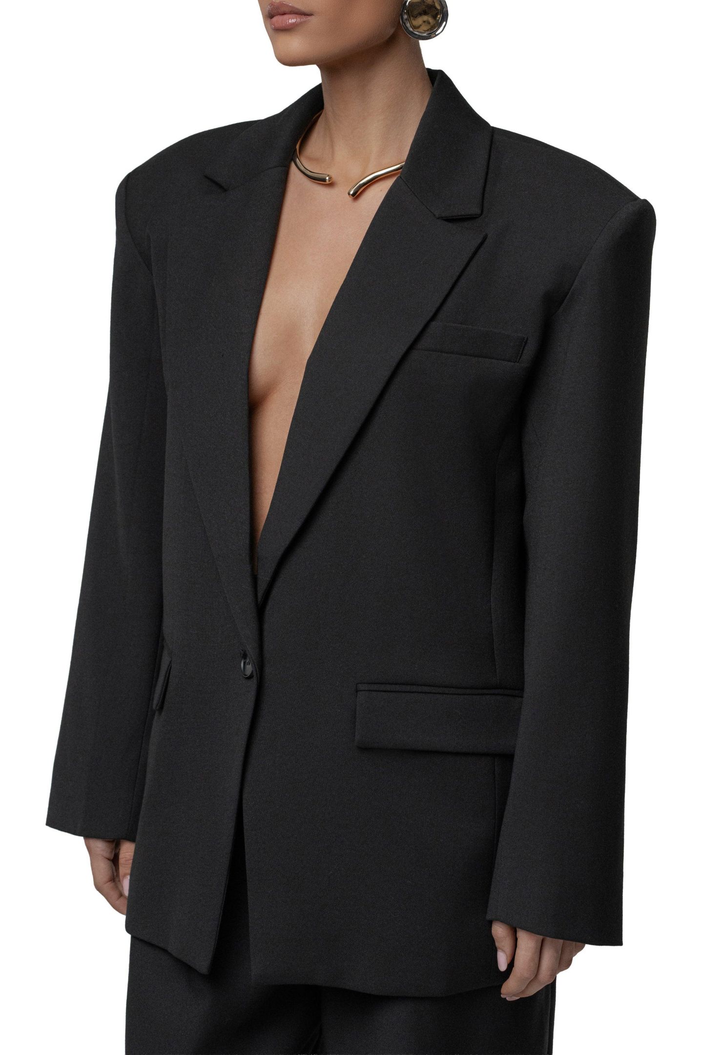 Женский пиджак JLUXLABEL Refined Moments Blazer, цвет: Чёрный — фото 3