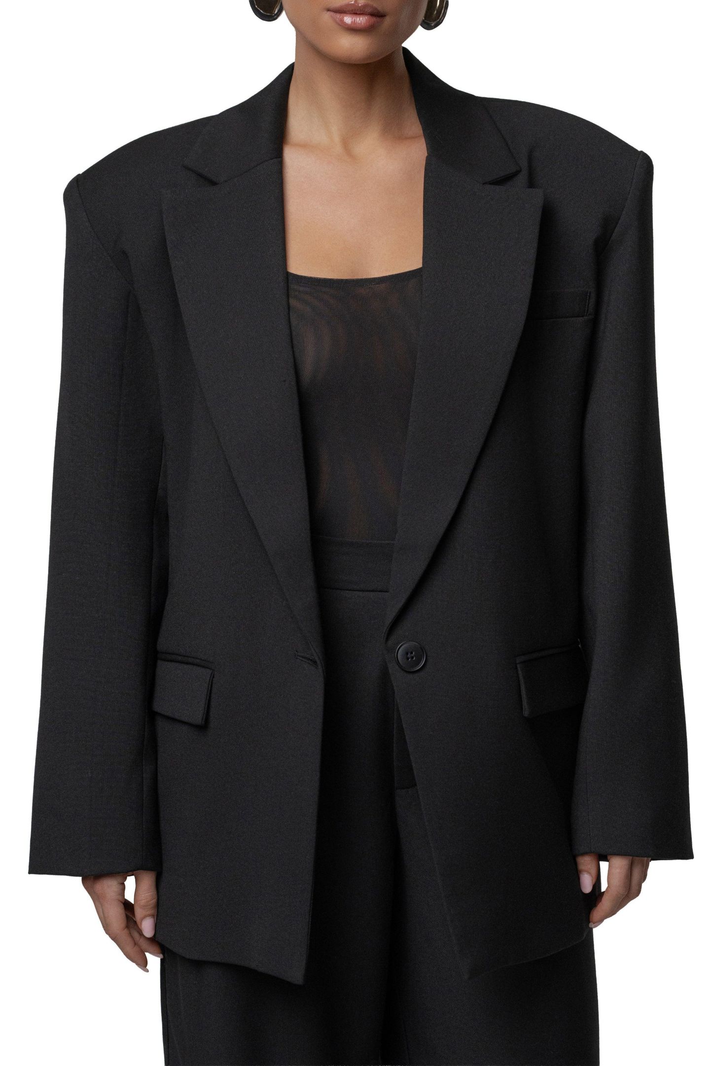 Женский пиджак JLUXLABEL Refined Moments Blazer, цвет: Чёрный — фото 1
